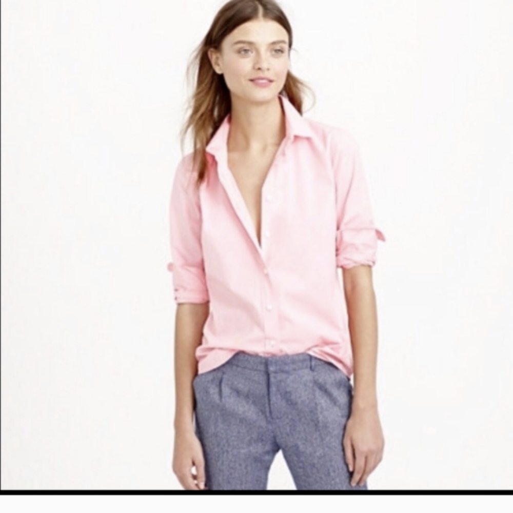 J Crew Haberdashery button down pink shirt S
